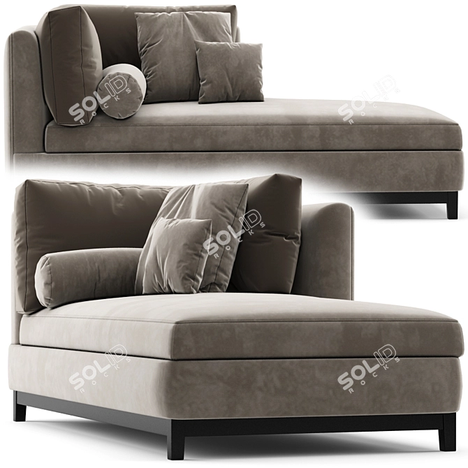 Elegant Minotti Andersen Chaise Lounge 3D model image 2