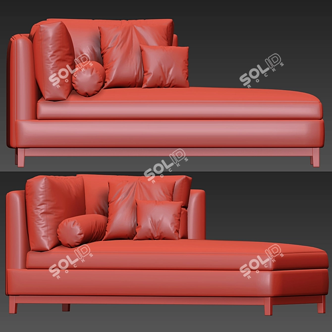 Elegant Minotti Andersen Chaise Lounge 3D model image 3