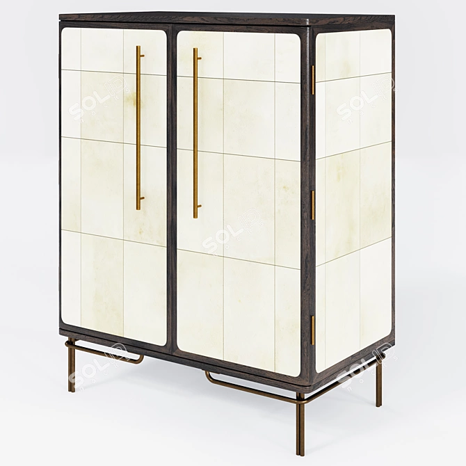 Exquisite Arteriors Edison Cabinet: Elegant Design & Superior Craftsmanship 3D model image 1