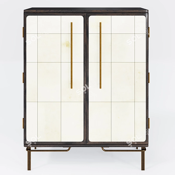 Exquisite Arteriors Edison Cabinet: Elegant Design & Superior Craftsmanship 3D model image 2