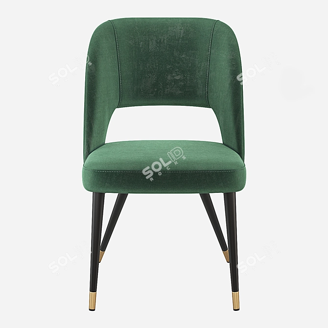 Elegant Eichholtz CIPRIA Velvet Dining Chair 3D model image 3