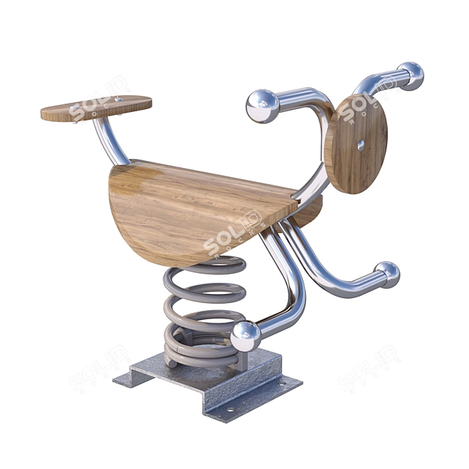 Eco Racer Spring Rocker: Fun and Eco-Friendly 3D model image 1