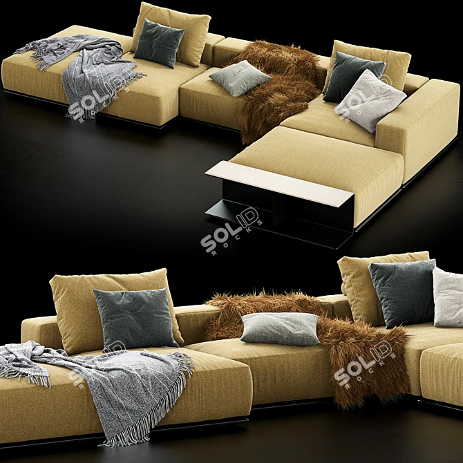 Modern and Sophisticated Poliform Westside Sofa 3D model image 4