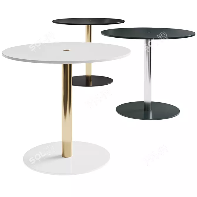 Sleek Swiss Restaurant Table 3D model image 1