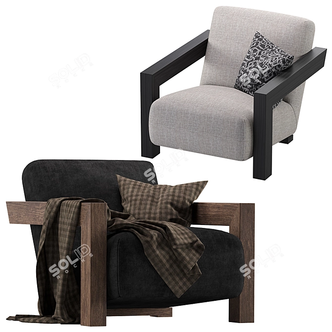 Elegant Coco Republic CR Occasional Chair 3D model image 1