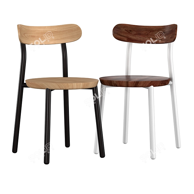 Modern Industrial Them Chair 3D model image 1