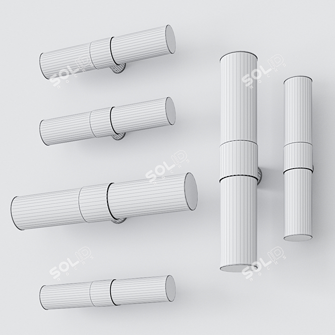 Karboxx TUPLA Wall Lamp: Sleek Italian Design 3D model image 2