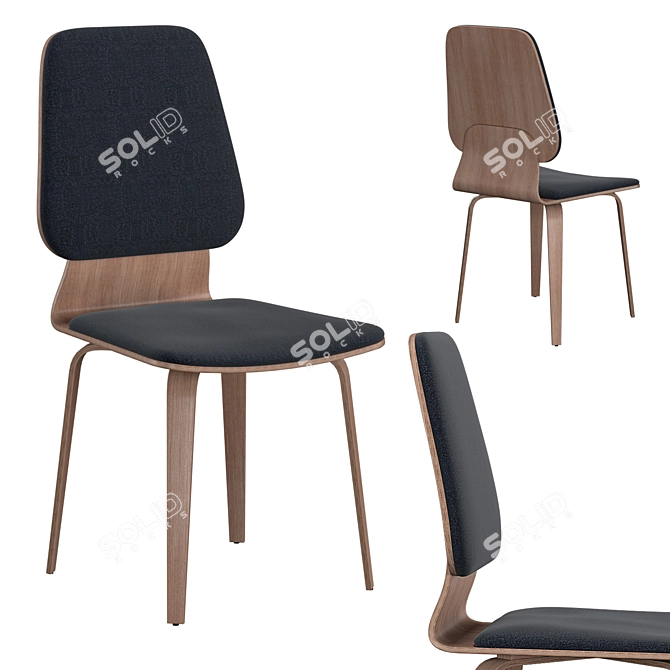 Versatile OMNI CHAIR: Stylish, Industrial, Scandinavian Design 3D model image 1