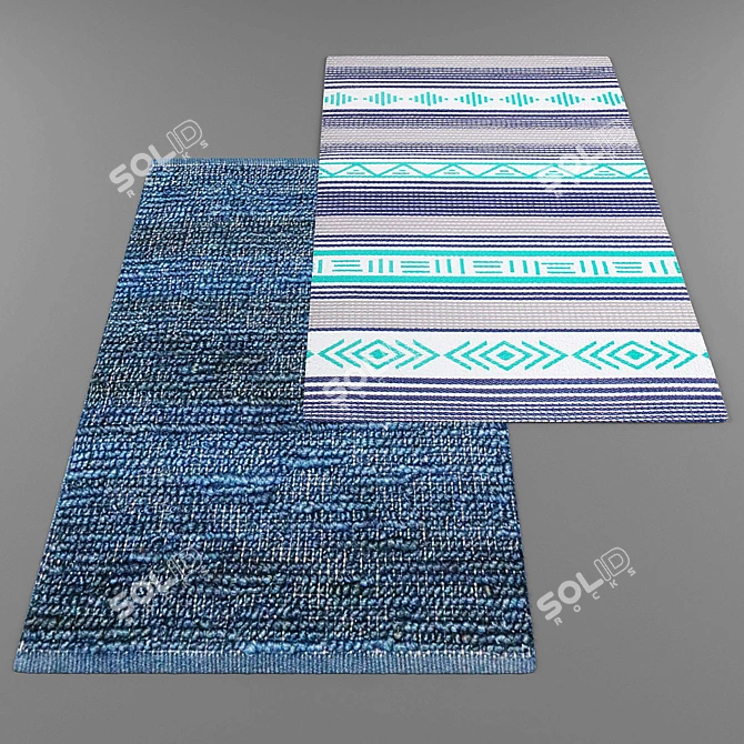 Modern Style Rug Set 3D model image 2