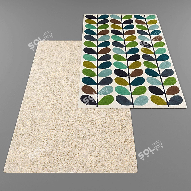 Modern Style Rug Set 3D model image 3