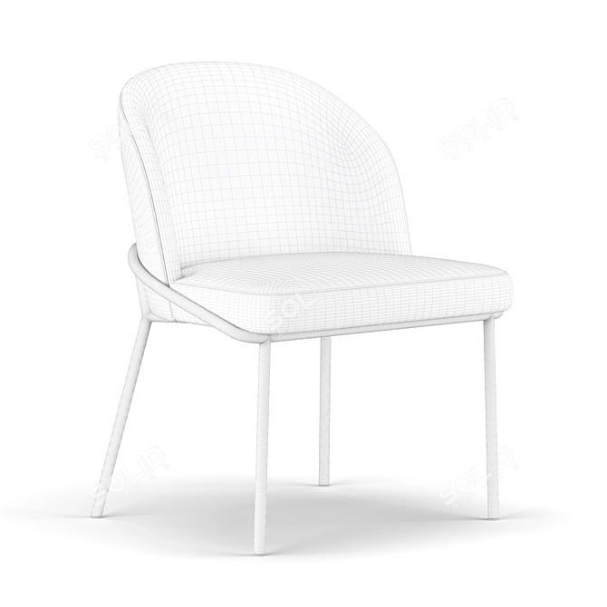 Elegant Janie Dining Chair 3D model image 5