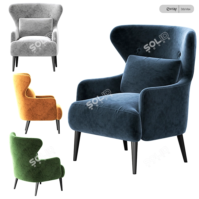 Versatile Ottavia Chair - Stylish and Comfortable 3D model image 1