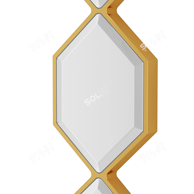 Eichholtz Saronno Mirror: Elegant Chrome and Gold 3D model image 2