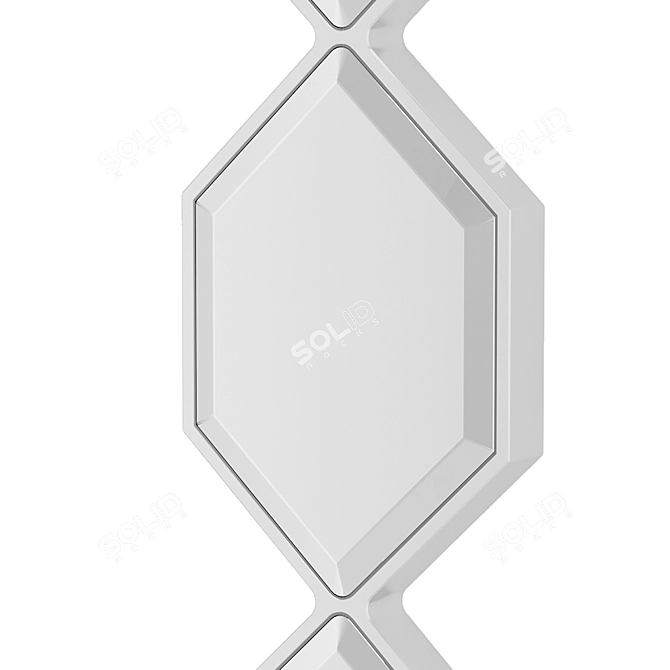 Eichholtz Saronno Mirror: Elegant Chrome and Gold 3D model image 3