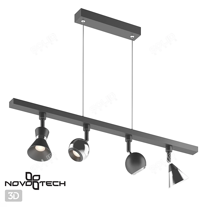 Sleek Modular LED Luminaire: NOVOTECH COMPO (Set 05) 3D model image 1