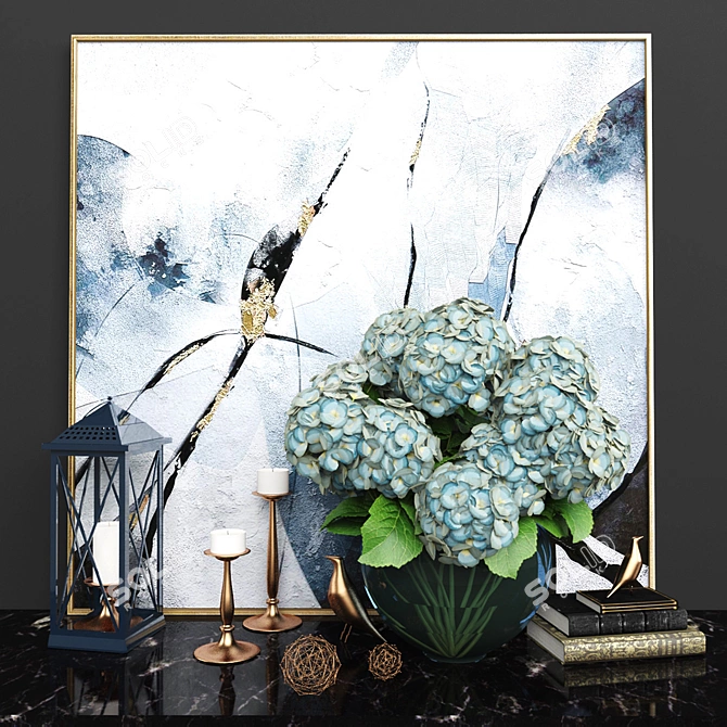 Elegant 64-Piece Decorative Set 3D model image 1