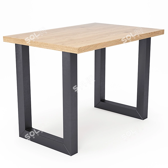 Industrial Bar Table & Stool Set 3D model image 3