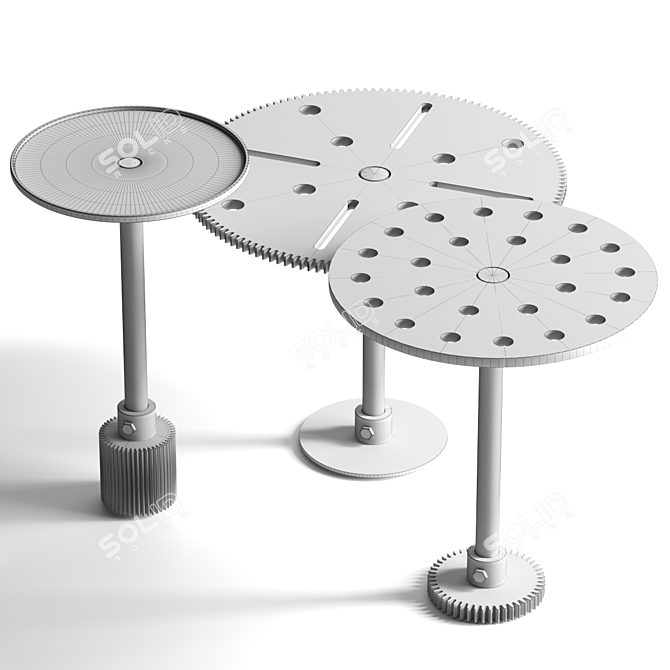 Industrial-inspired Maseen Coffee Tables 3D model image 3