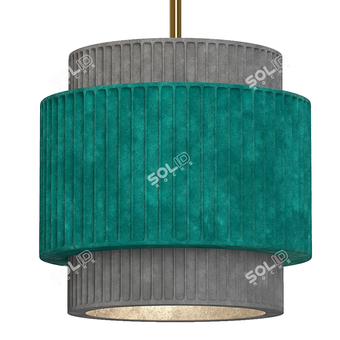 Modern Concrete Ceiling Lamp 3D model image 2