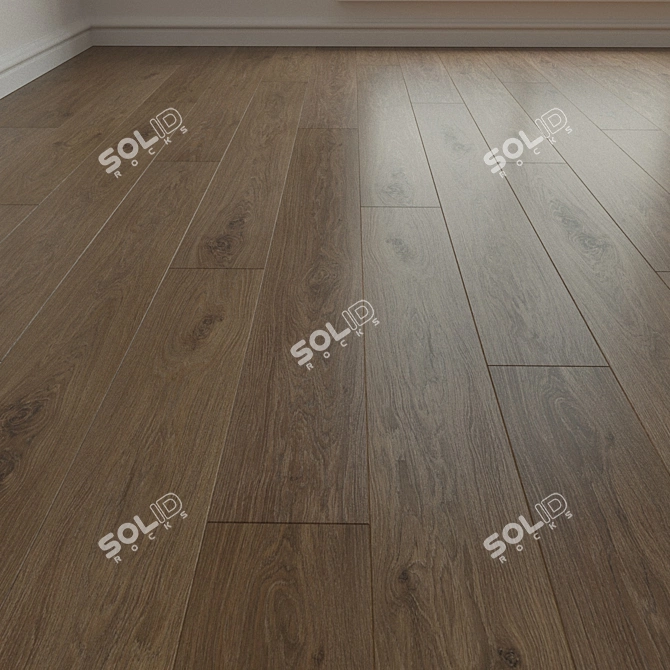  3D Laminate Parquet Flooring 3D model image 1