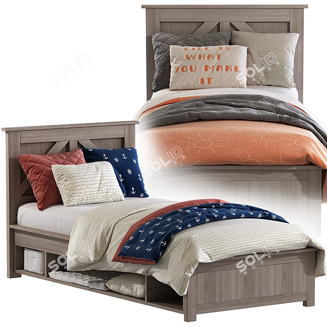 Modern Loft Baby Bed 3D model image 3