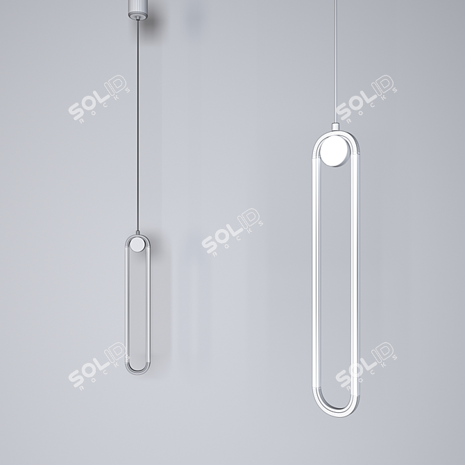 Nordic LED Pendant Lamp - Elegant and Contemporary 3D model image 2