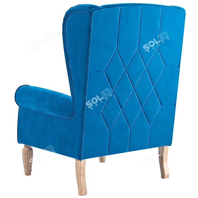 Modern Velvet Armchair | PBR Materials | FBX & OBJ Formats 3D model image 4