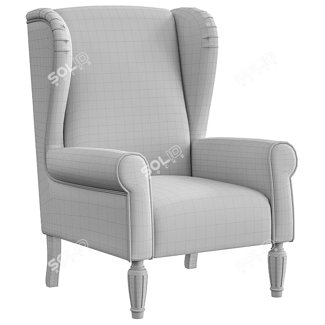 Modern Velvet Armchair | PBR Materials | FBX & OBJ Formats 3D model image 5