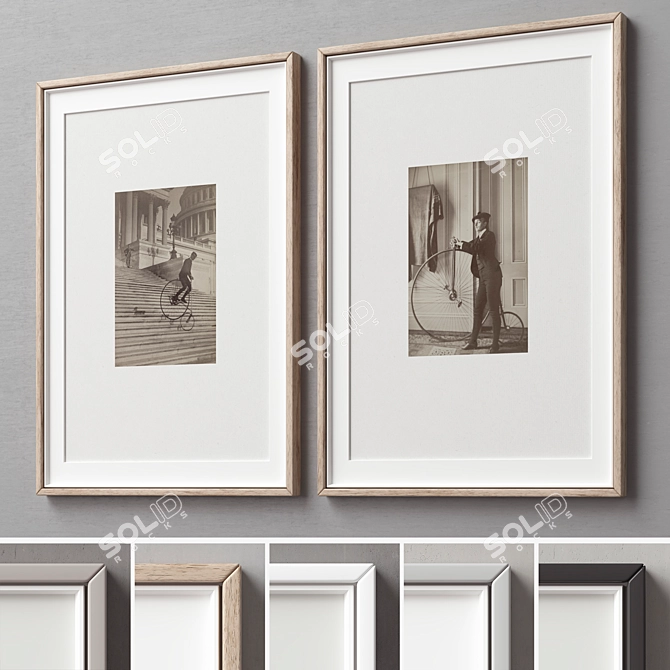 Versatile Wood Picture Frames 3D model image 6