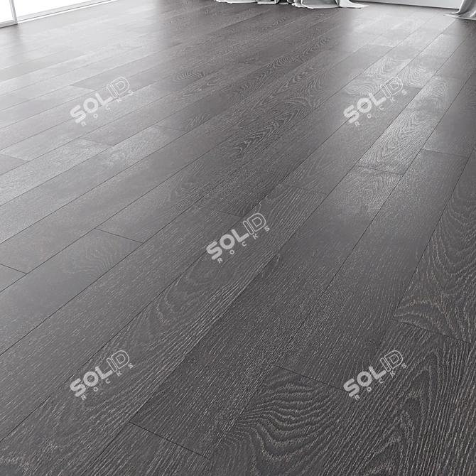 Premium Wood Flooring Set: 4 Styles & 3 Patterns 3D model image 2