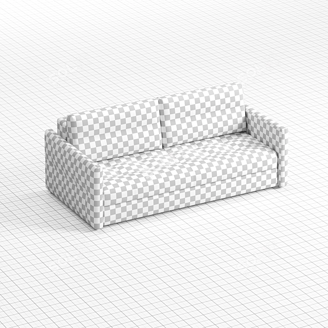 Drim 3-Seater Velvet Sofa 3D model image 5