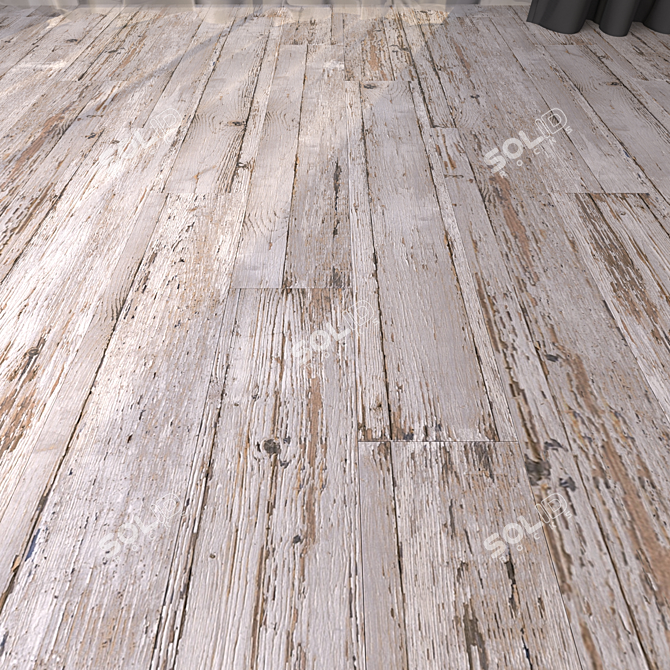 Rustic Wood Grey Flooring 3D model image 1