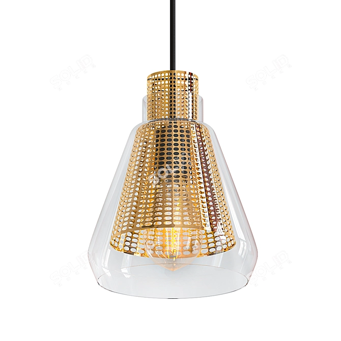 Vintage Mercury Pendant Light 3D model image 1