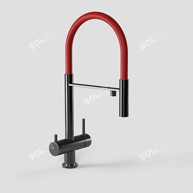 Omoikiri Kanto: Flexible Hose Mixer 3D model image 2