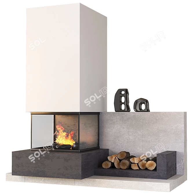 Modern Fire Pit: Stylish Design, Multiple Formats 3D model image 1