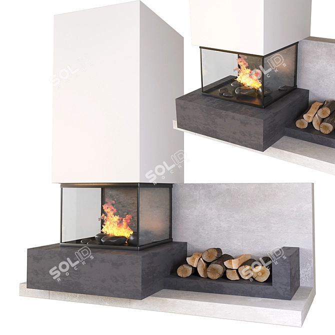 Modern Fire Pit: Stylish Design, Multiple Formats 3D model image 4