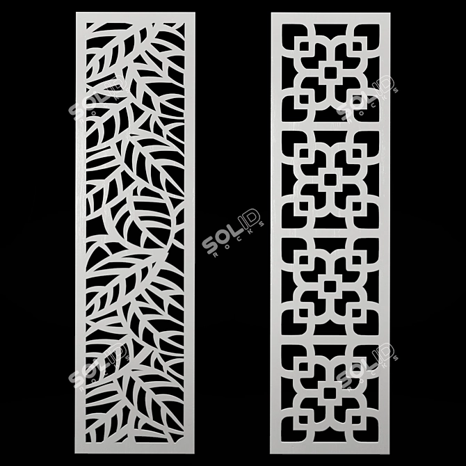 Decorative Panel Set: Versatile & Elegant 3D model image 1