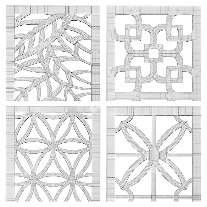 Decorative Panel Set: Versatile & Elegant 3D model image 3