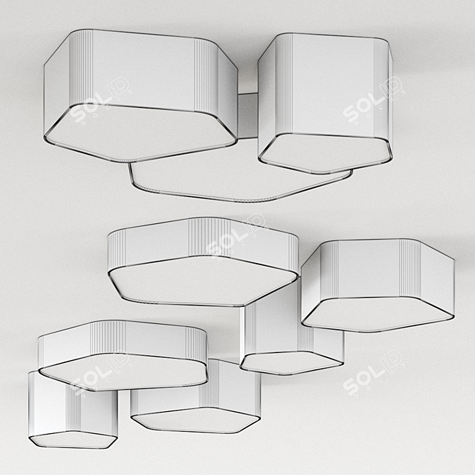 Sleek Bat Light by HENGE: Clustered Illumination 3D model image 3