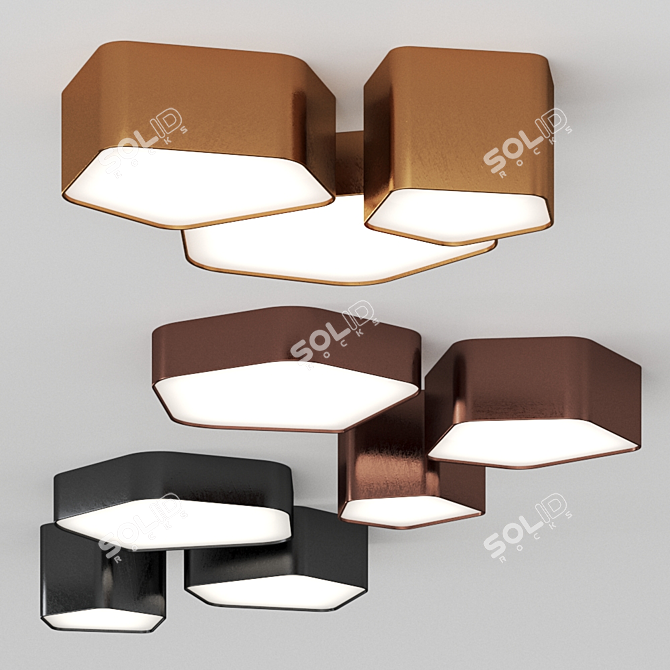 Sleek Bat Light by HENGE: Clustered Illumination 3D model image 4