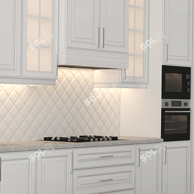 Classic Kitchen: Versatile and High-Quality 3D model image 2