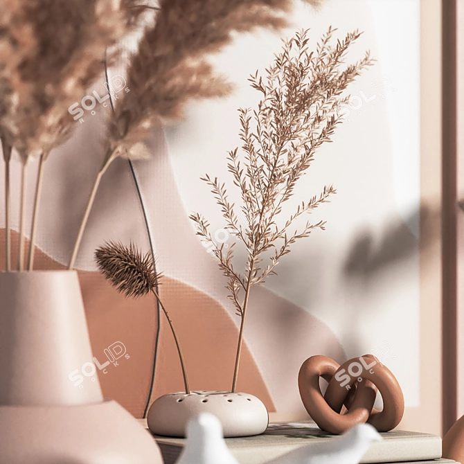 Elegant Decorative Set 3D model image 3