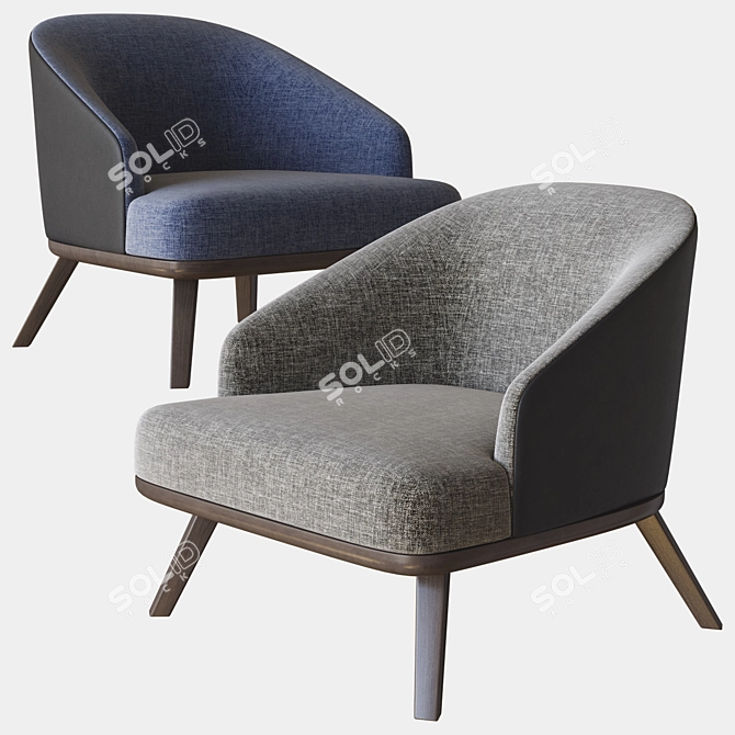 Italian Chic: Saint Tropez Armchair by Ditre Italia 3D model image 1