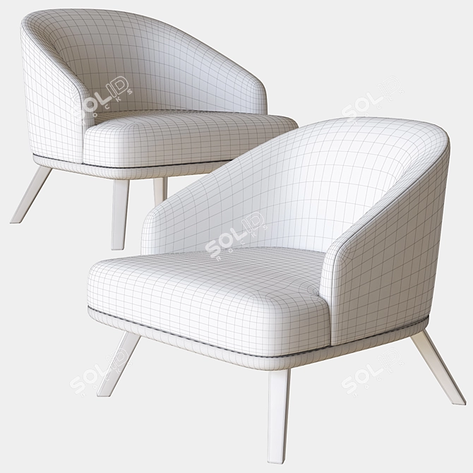 Italian Chic: Saint Tropez Armchair by Ditre Italia 3D model image 3