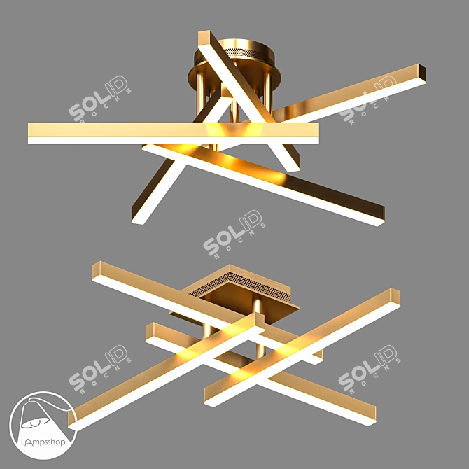 Elegant Abby Chandelier: Ø 66 cm 3D model image 1