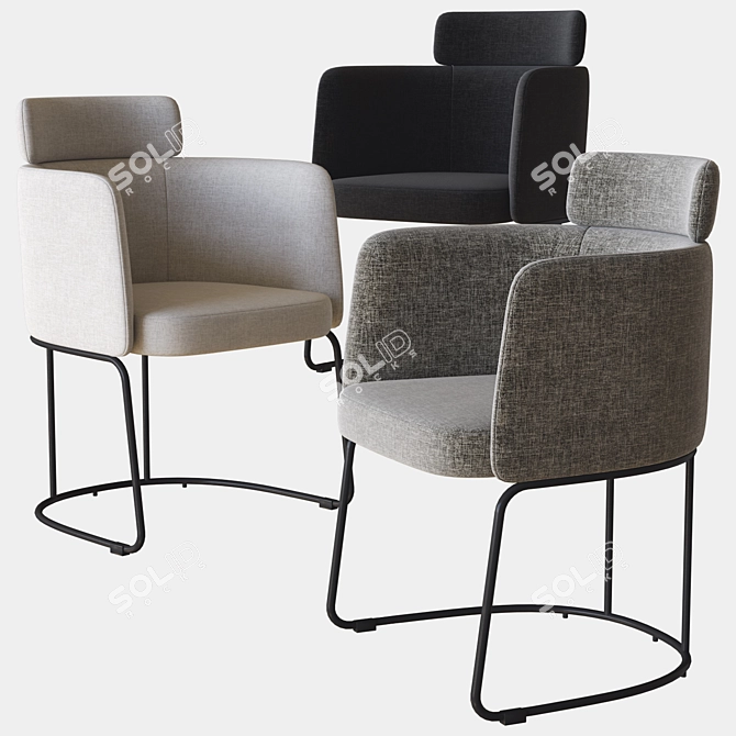 Modern Claire Chair: Ditre Italia 3D model image 2