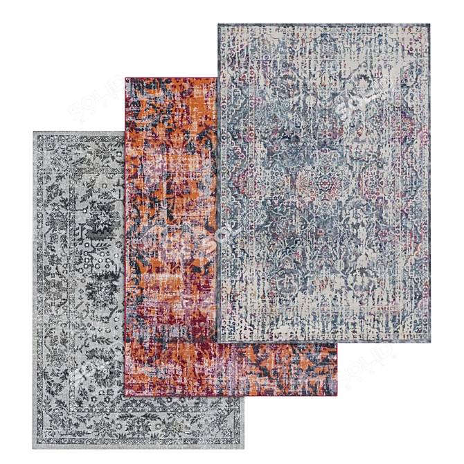 Luxury Carpet Set | High-Quality Textures 3D model image 1