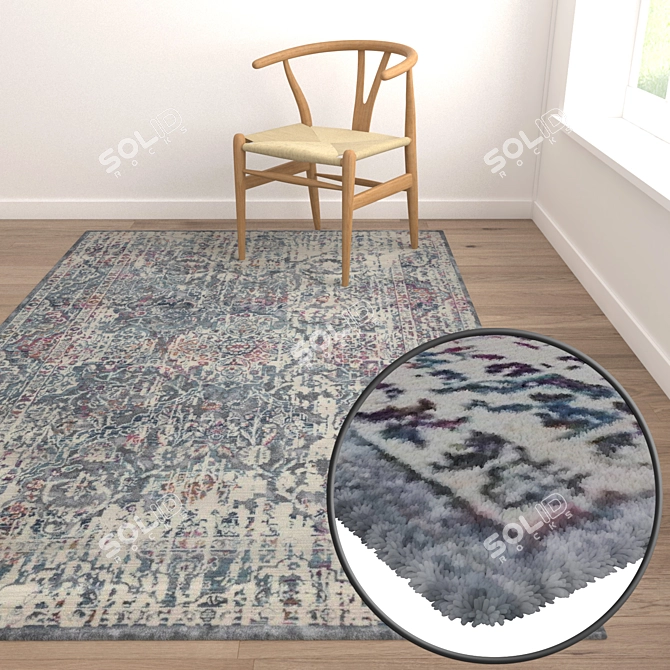 Luxury Carpet Set | High-Quality Textures 3D model image 5