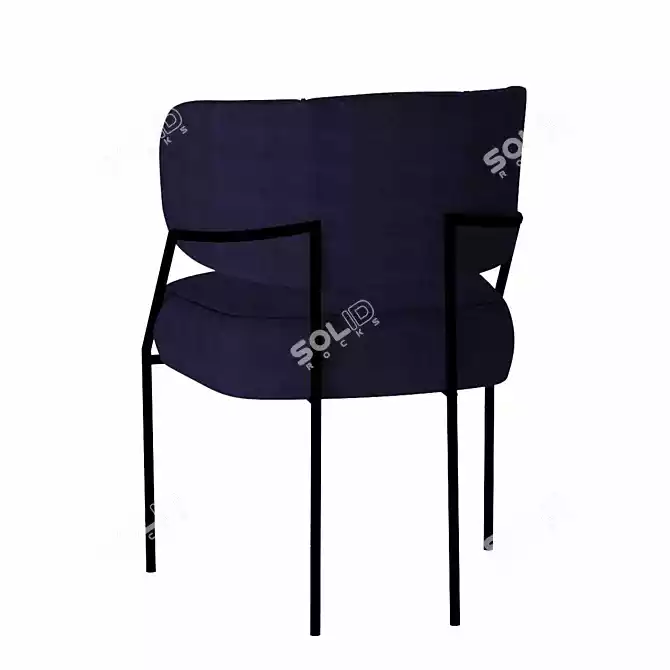 Modern Blue Chair 3D model image 3