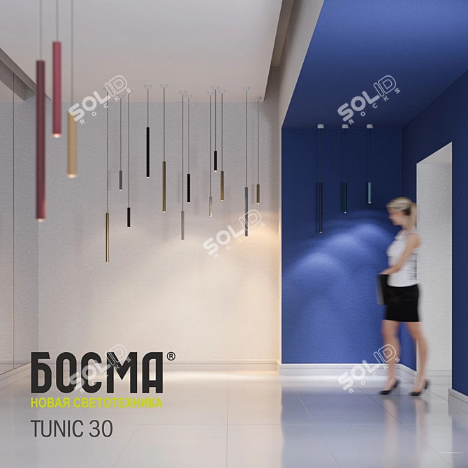 Tunic 30 LED Pendant Light 3D model image 3